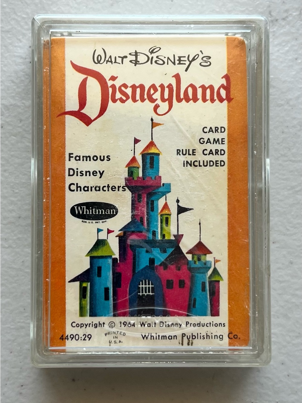 Walt Disney's Disneyland Vintage 1964 Card Game by Whitman - Factory Sealed